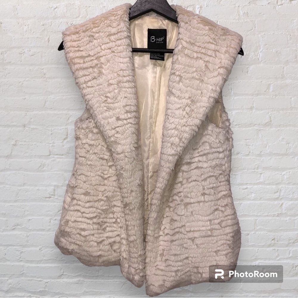 Faux Fur Vest with Pockets